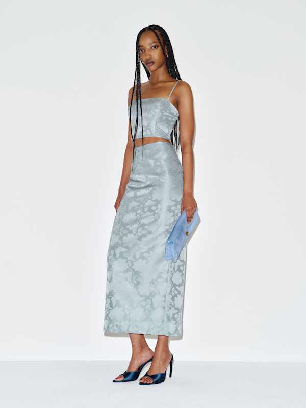 Nima Two Piece - Cornflower Blue Jacquard