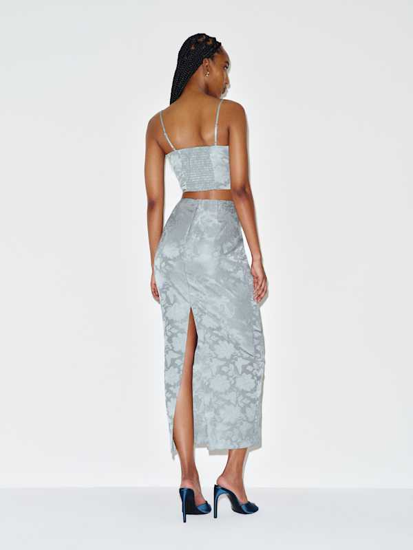 Nima Two Piece - Cornflower Blue Jacquard