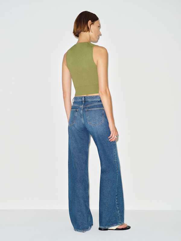 Bramble Cotton Sweater Tank - Green Bean