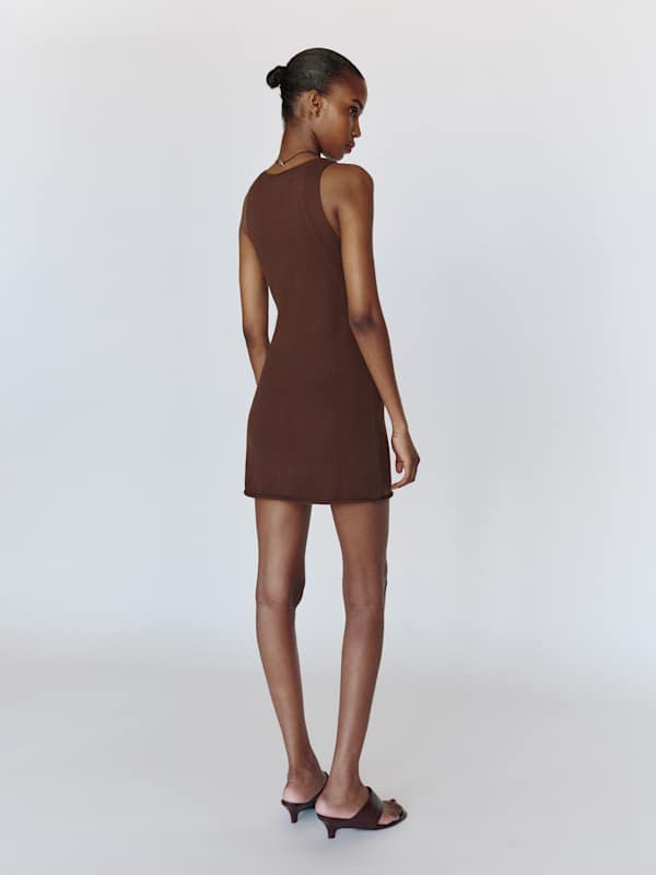 Oriana Sweater Tank Dress - Cafe