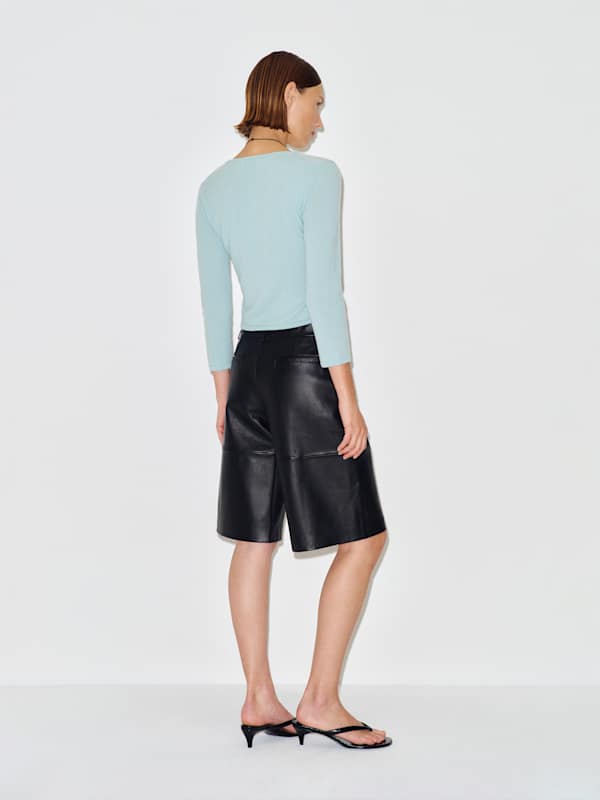 Roya Cashmere V-neck - Aquamarine