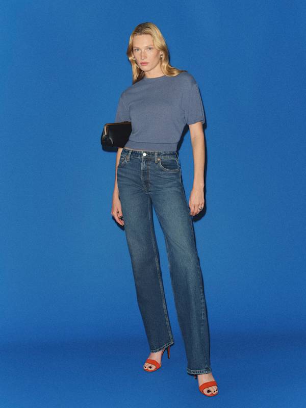 Ziva Cashmere Sweater Tee - Flint