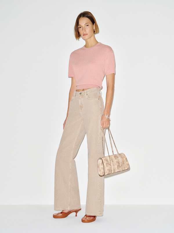 Ziva Cashmere Sweater Tee - Lotus