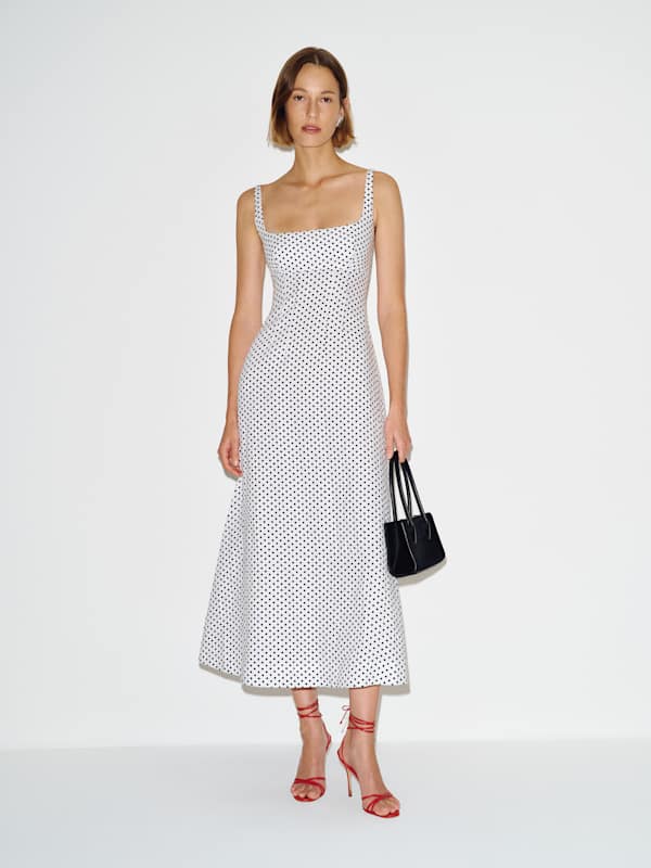 Sabine Linen Dress - Eclipse Dot