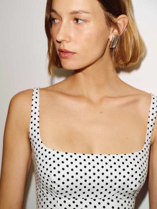 Sabine Linen Dress - Eclipse Dot