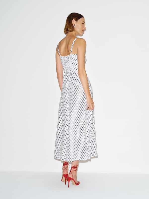 Sabine Linen Dress - Eclipse Dot