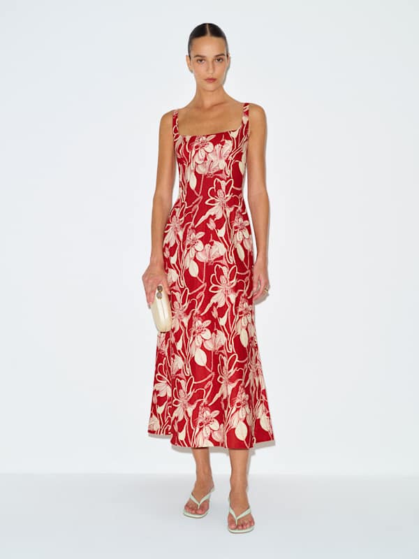 Sabine Linen Dress - Las Dalias