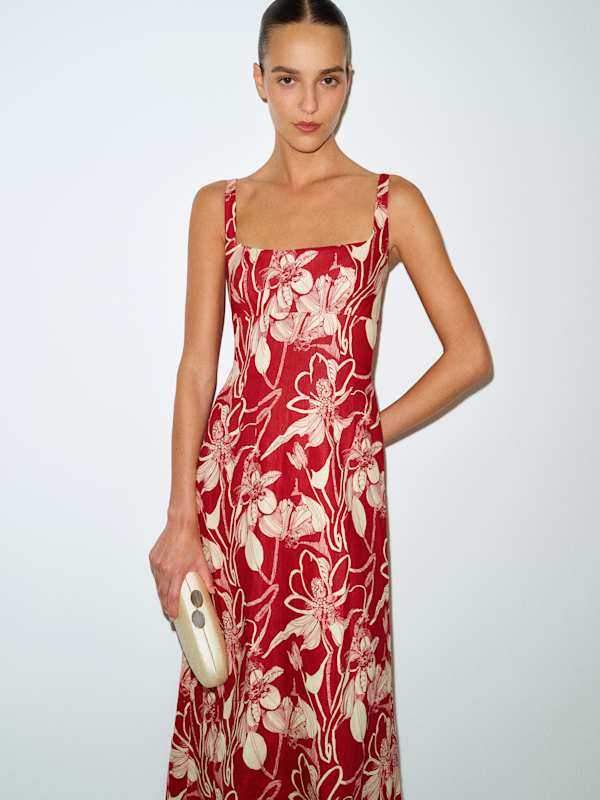 Sabine Linen Dress - Las Dalias