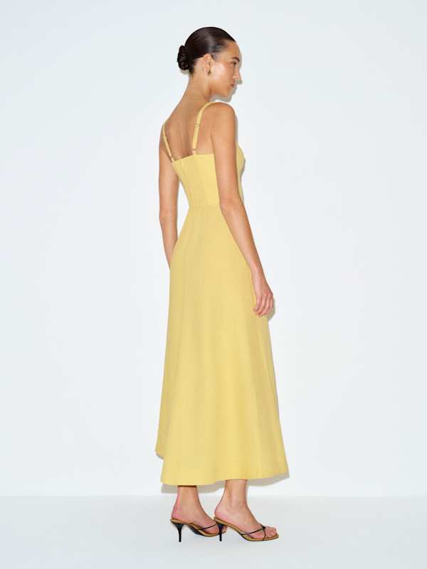Sabine Linen Dress - Sunshine