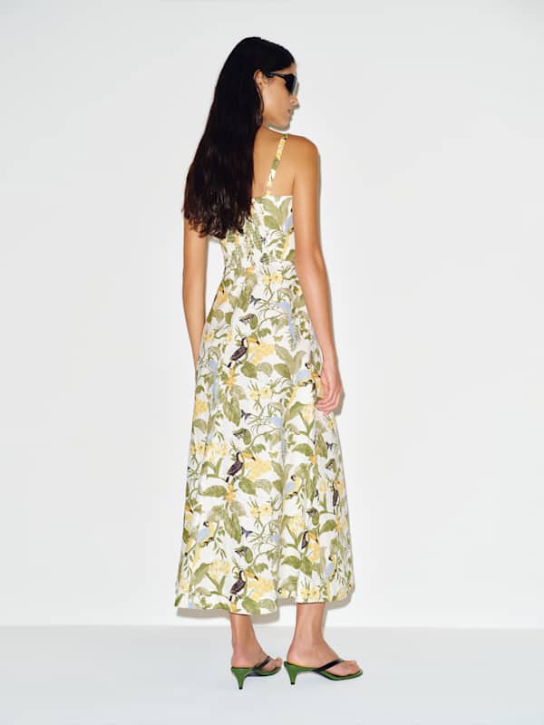 Sabine Linen Dress - Tropics