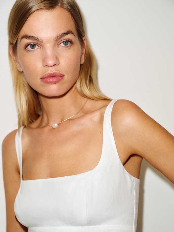 Sabine Linen Dress - White