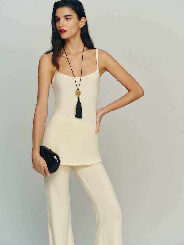 Bria Knit Two Piece - Custard