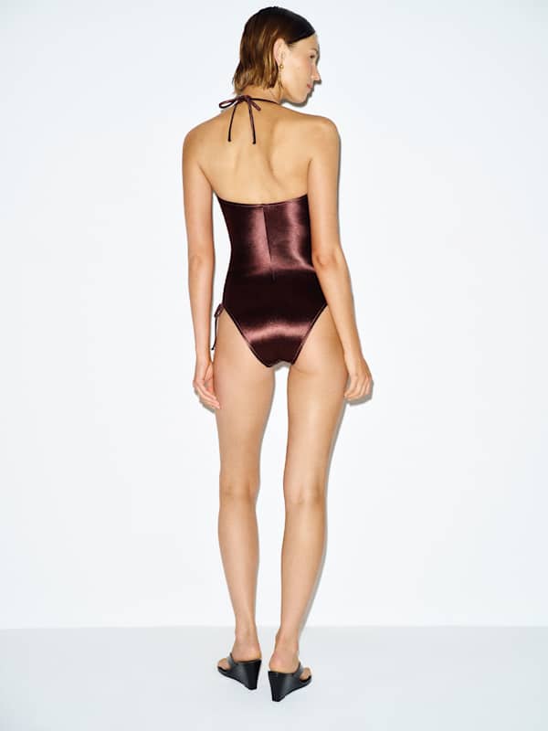 Bandi One Piece Swimsuit - Metallic Burgundy