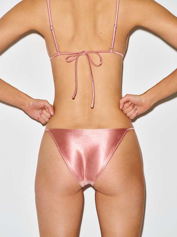 Evie Bikini Bottom - Metallic Pink