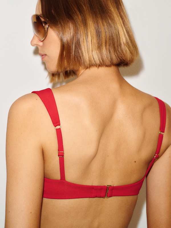 Viola Bikini Top - Lipstick