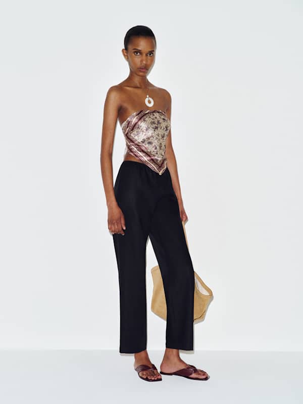 Lilah Linen Pant - Black