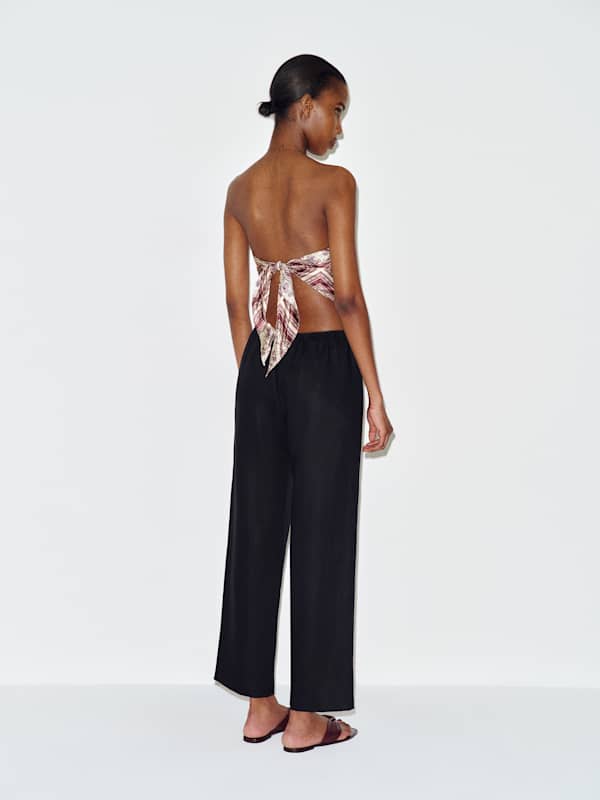 Lilah Linen Pant - Black