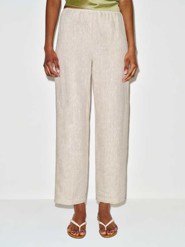 Lilah Linen Pant - Oatmeal