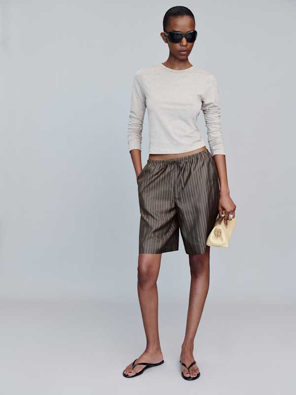Sandy Short - Brown Stripe