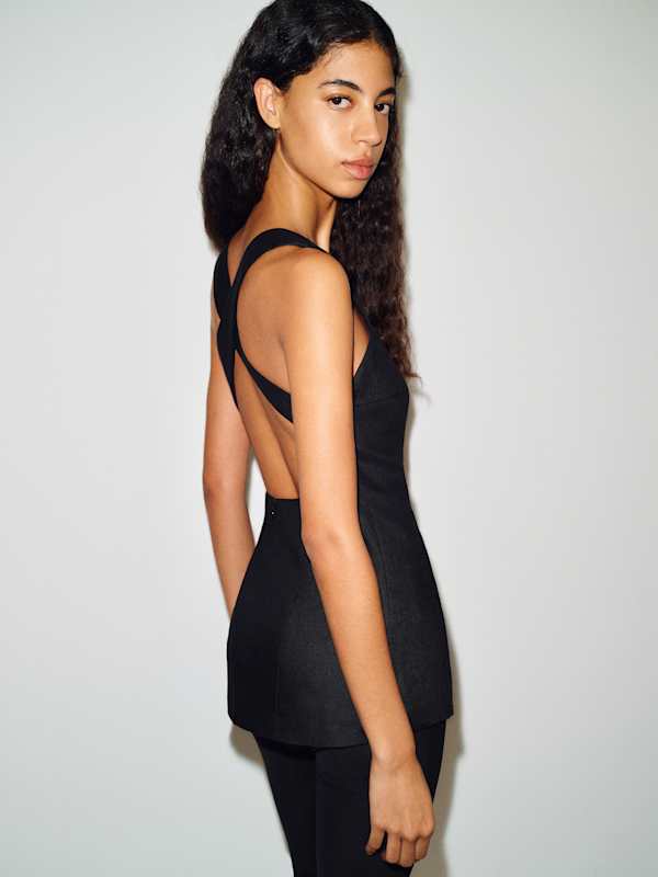 Kalita Linen Top - Black