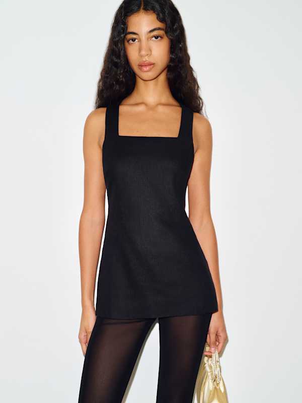 Kalita Linen Top - Black