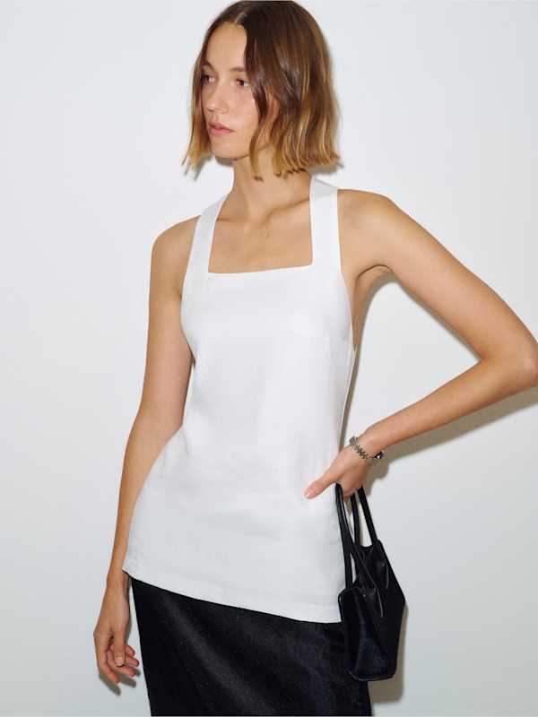 Top en lin Kalita - Blanc