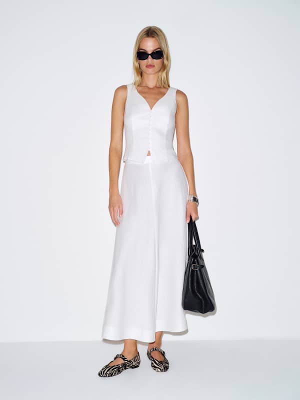 Indie Linen Top - White