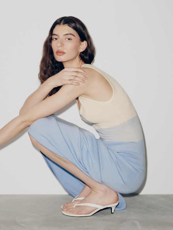 Oceane Merino Sweater Dress - Ice Water Ombre