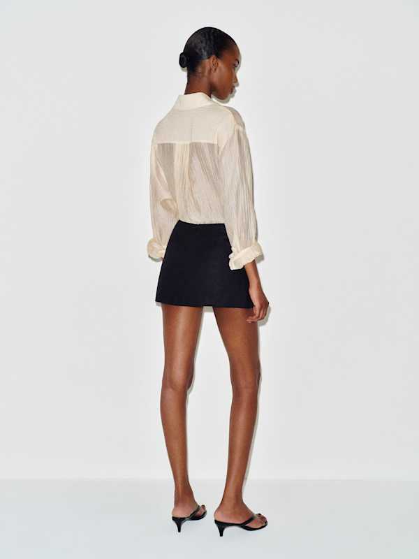Penelope Linen Skort - Black