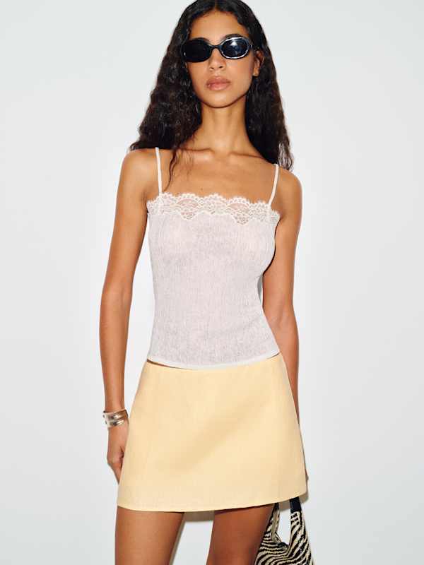 Penelope Linen Skort - Parmesan