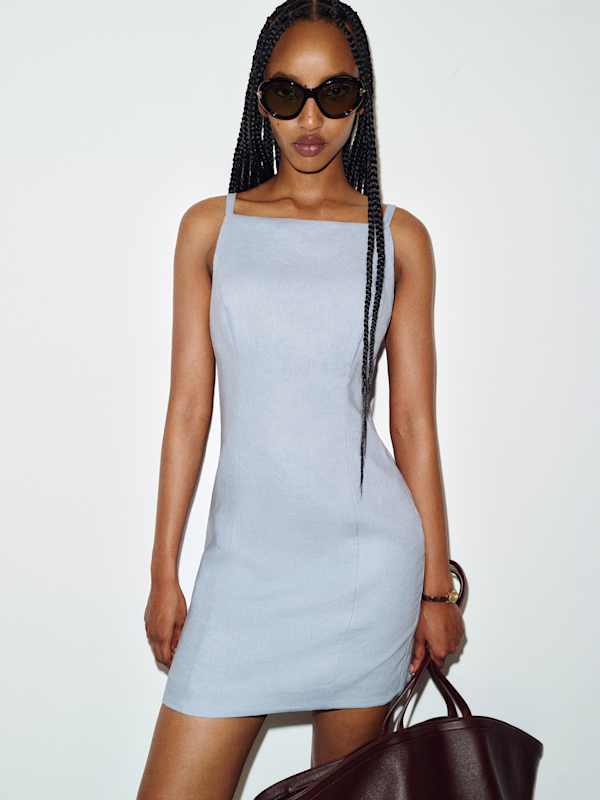 Mora Linen Dress - Cloud Blue