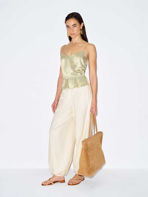 Fiorenzo Silk Top - Dried Herbs