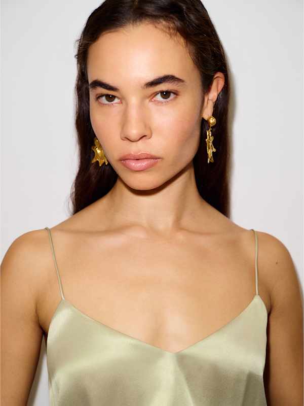 Fiorenzo Silk Top - Dried Herbs