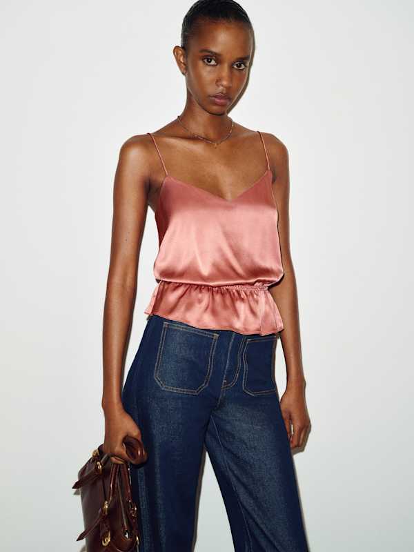 Fiorenzo Silk Top - Dried Rose