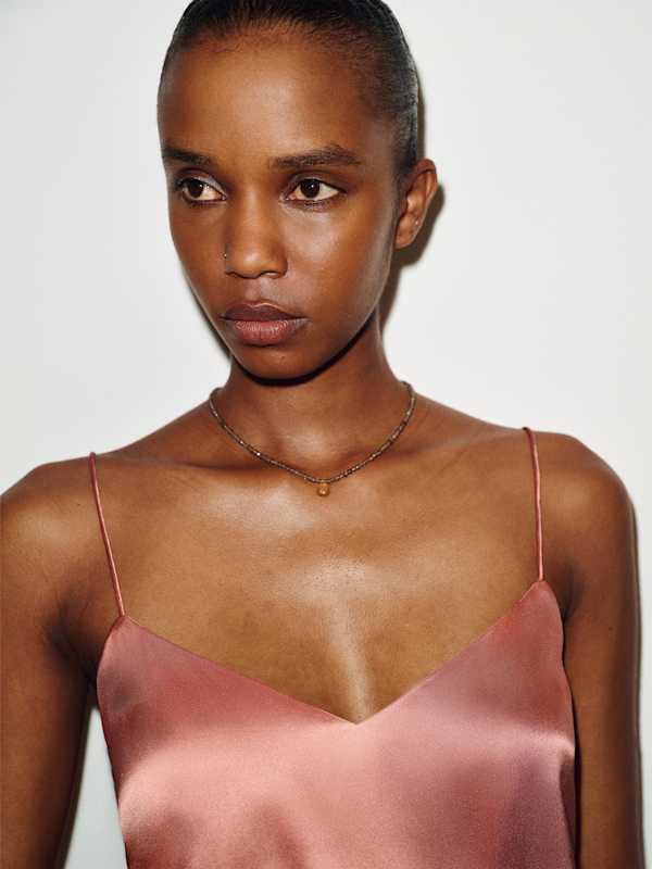 Fiorenzo Silk Top - Dried Rose