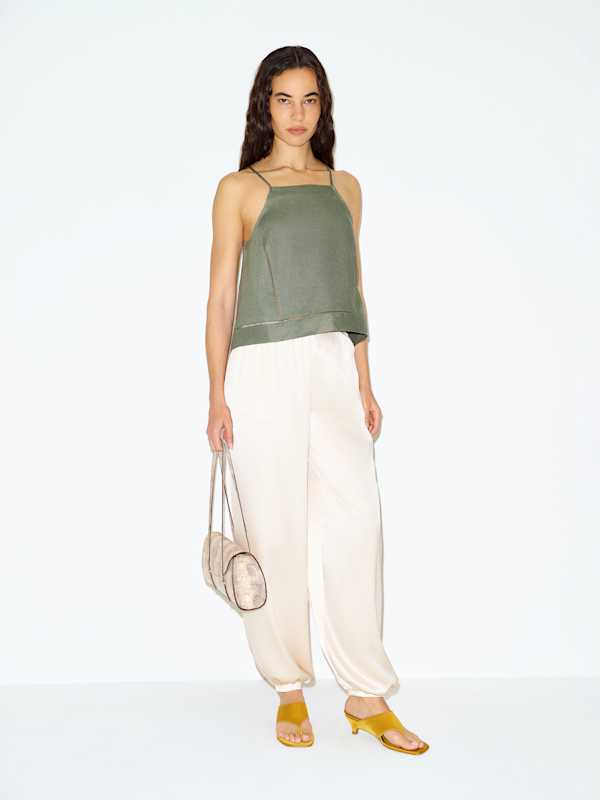 Dario Linen Top - Sage Green