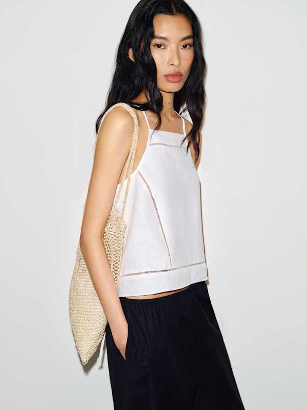 Dario Linen Top - White