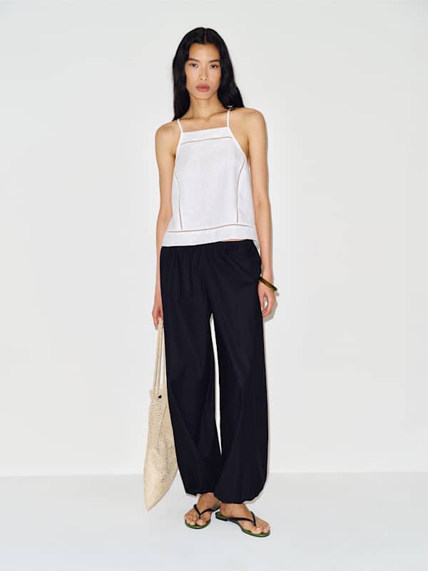 Dario Linen Top - White