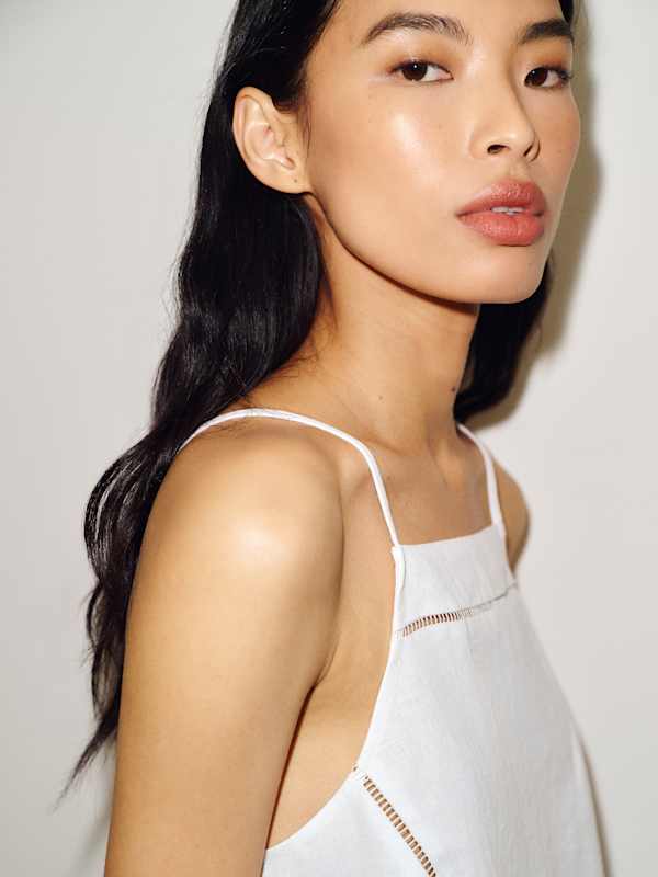 Dario Linen Top - White