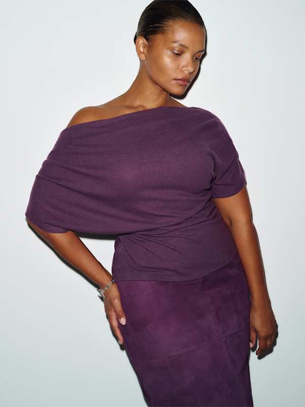 Iris Knit Top Es - Crushed Violet