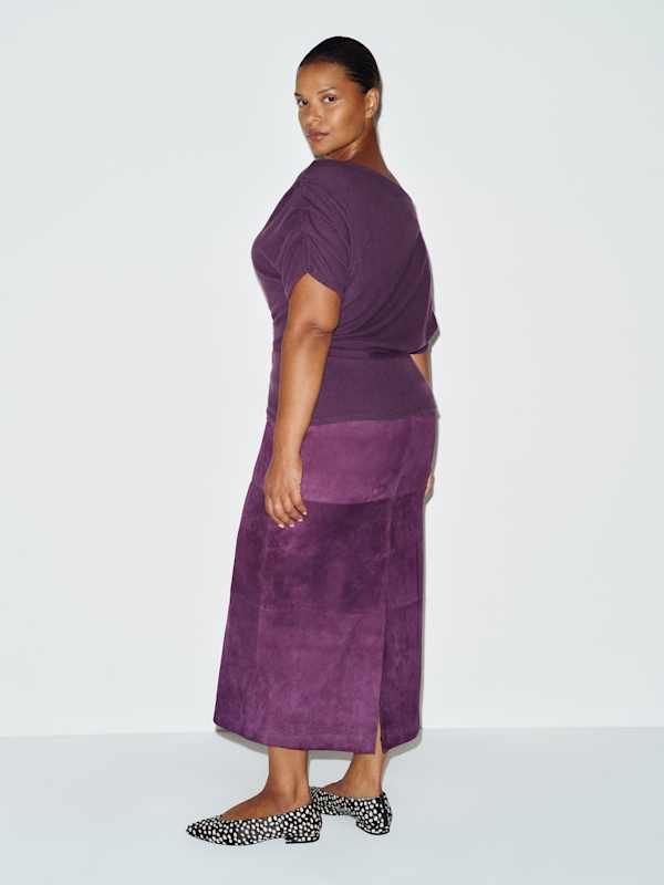 Iris Knit Top Es - Crushed Violet