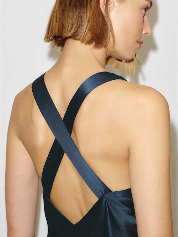 Cassidy Silk Two Piece - Navy