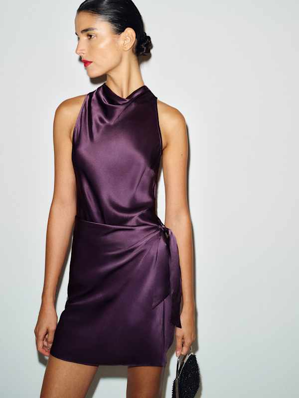 Stelliana Silk Dress - Crushed Violet