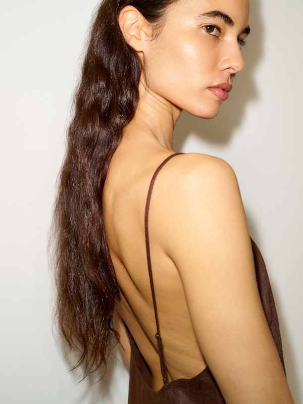 Serena Linen Dress - Cafe