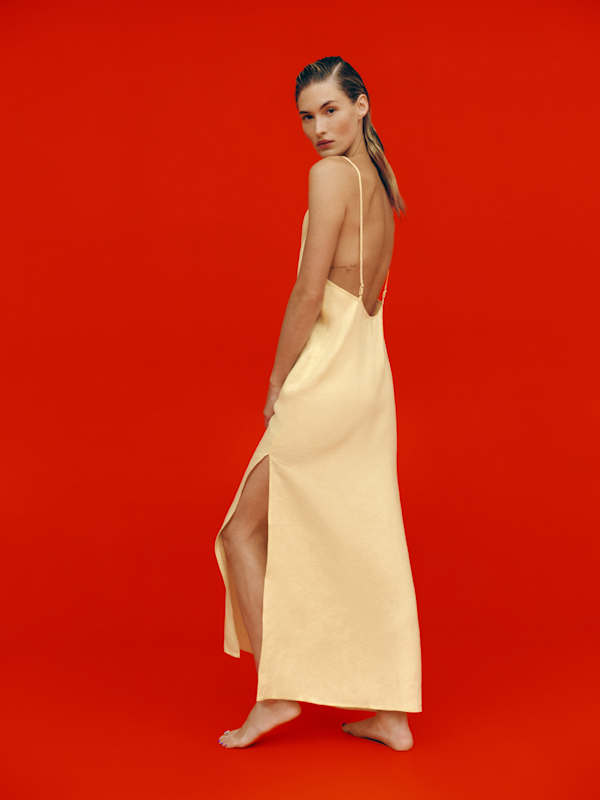 Serena Linen Dress - Ray Of Light
