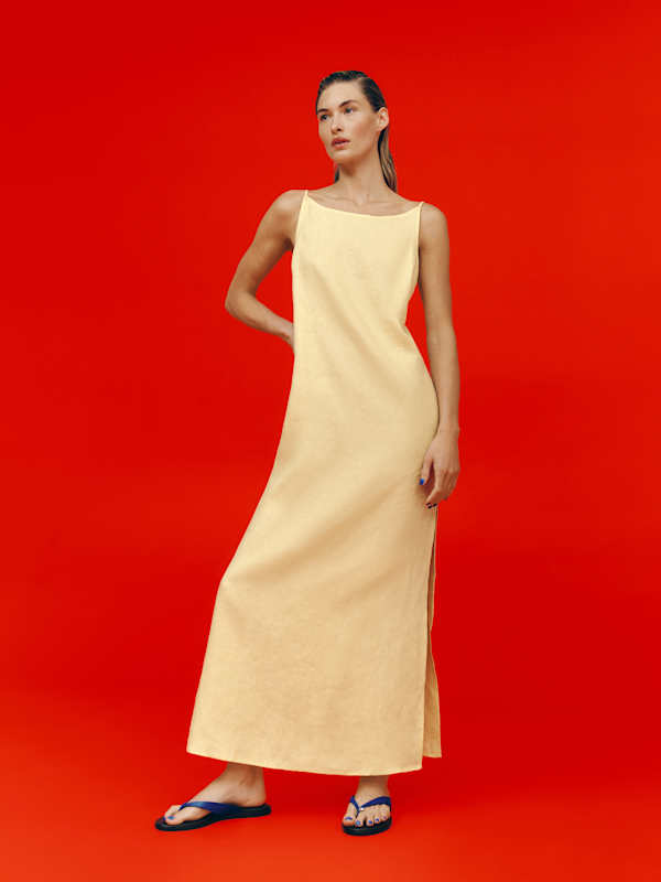 Serena Linen Dress - Ray Of Light
