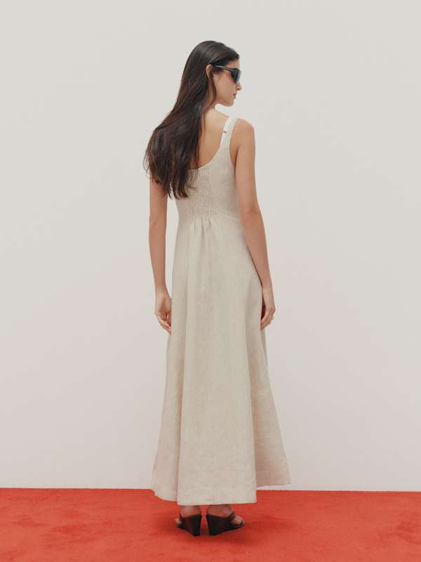 Fraise Linen Dress - Oatmeal