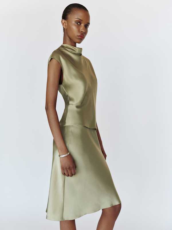 Winslet Silk Two Piece - Artichoke