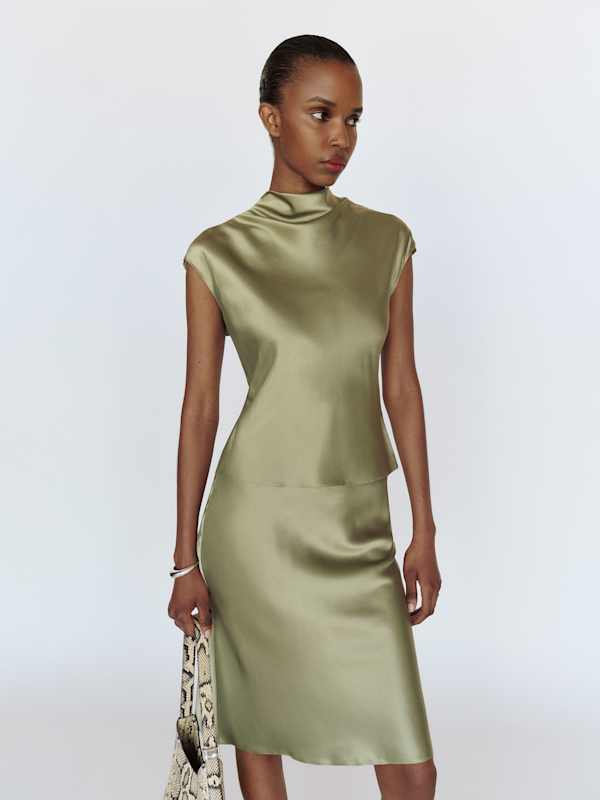 Winslet Silk Two Piece - Artichoke