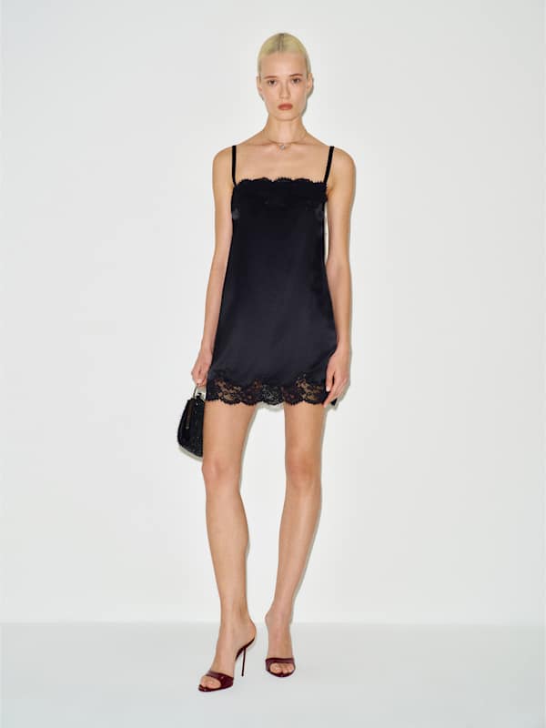 Emma-Rose Silk Dress - Black